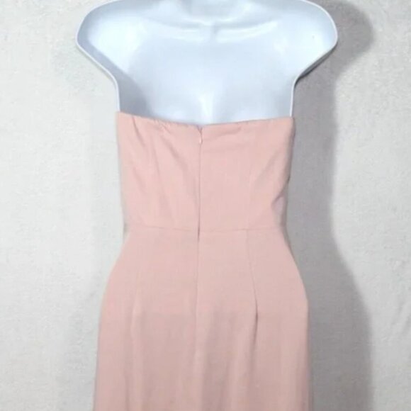 Cushnie x Target womens dress size 0 light pink midi strapless asymmetrical hem - Picture 10 of 12
